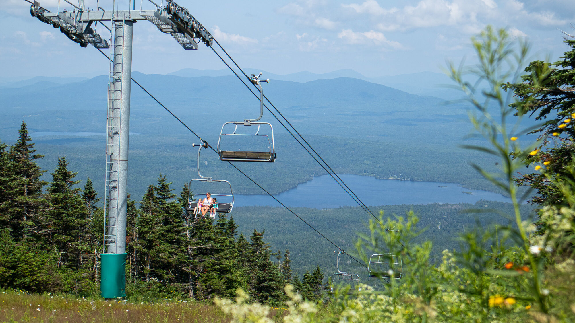 Scenic lift rides on the Rangeley Quad - July 2024