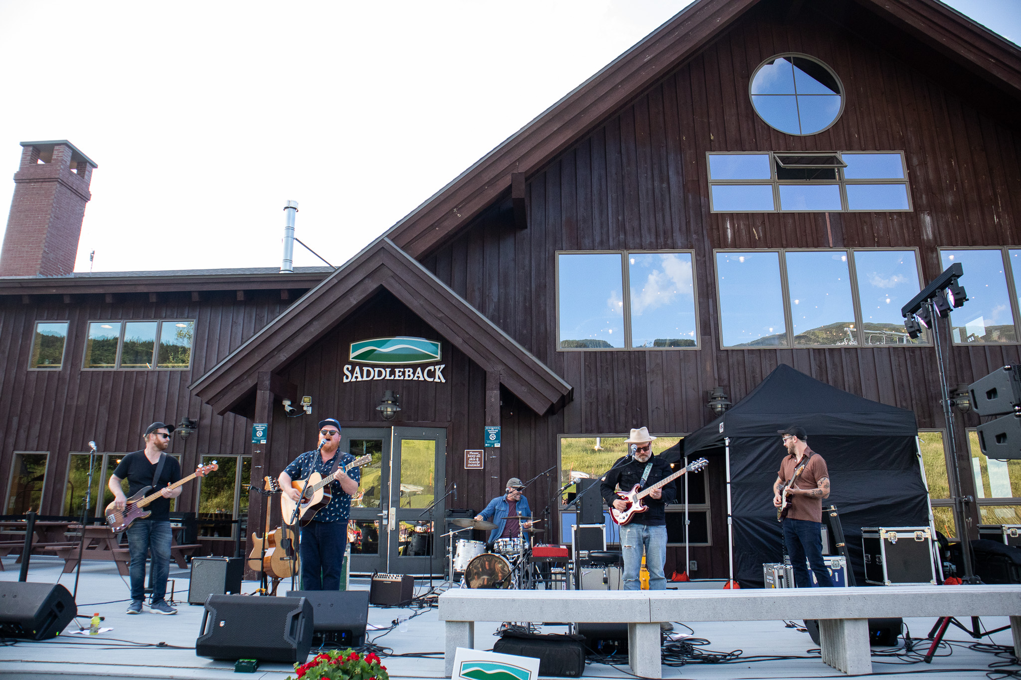 Griffin William Sherry and band Saddleback lodge deck
