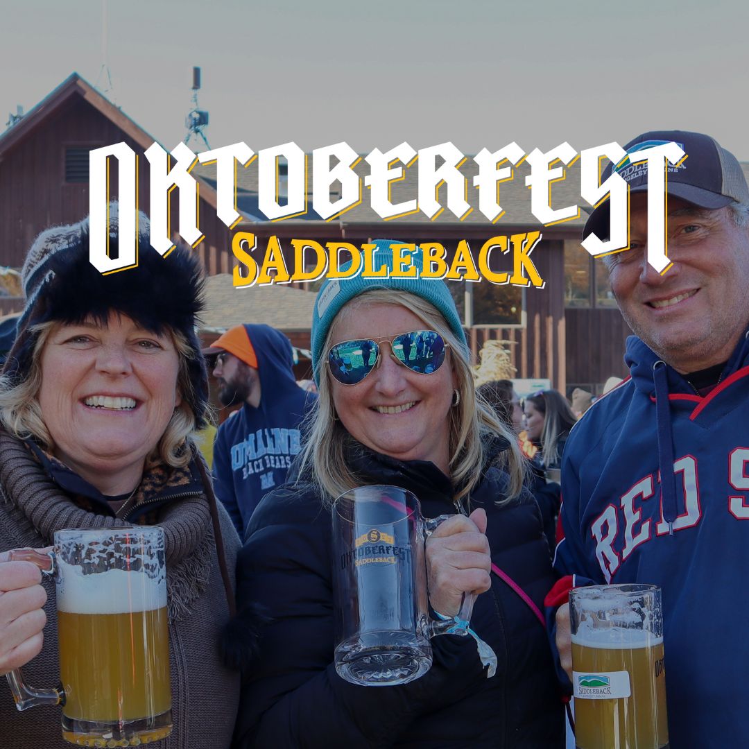 Oktoberfest Saddleback three people holding steins