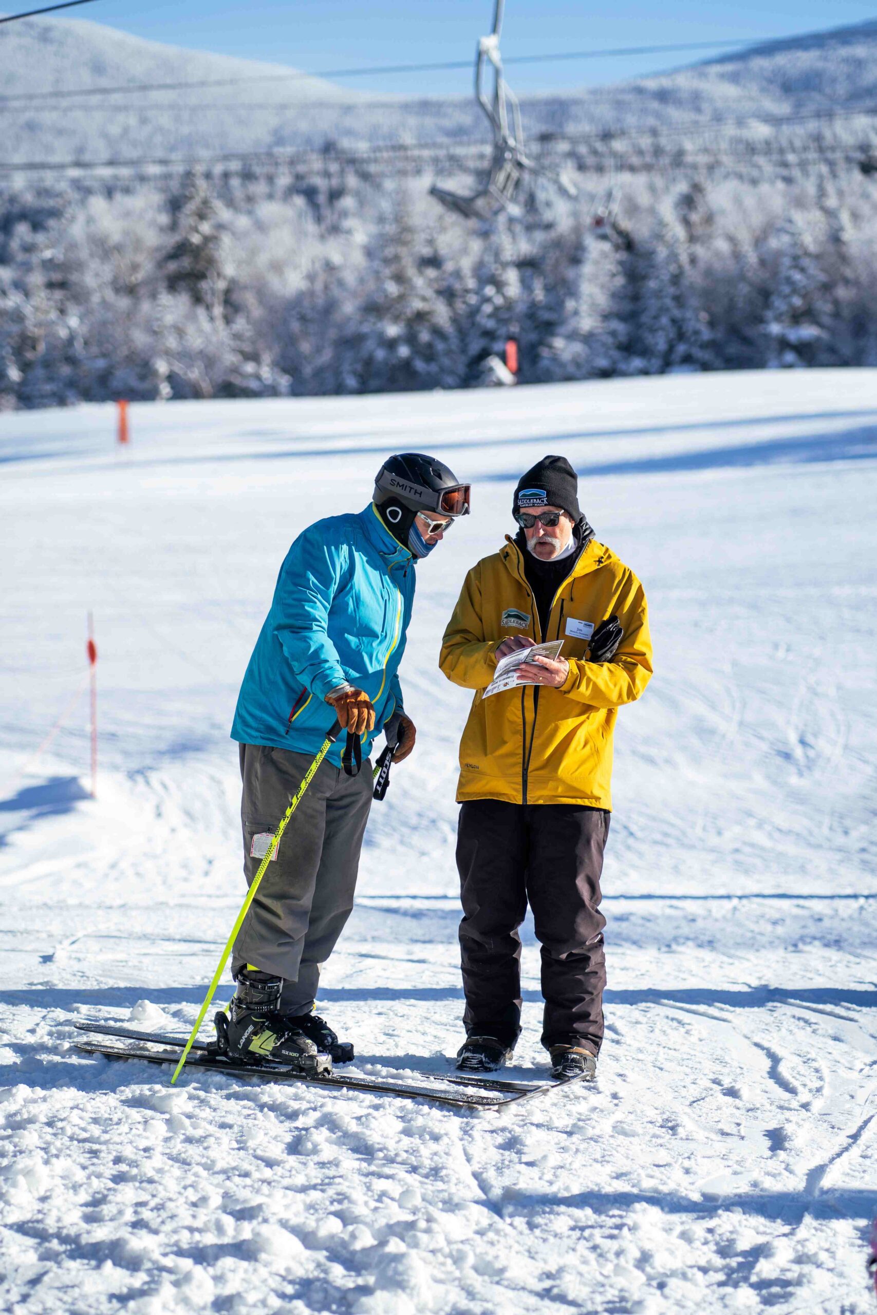 Saddleback host showing a guest trail map